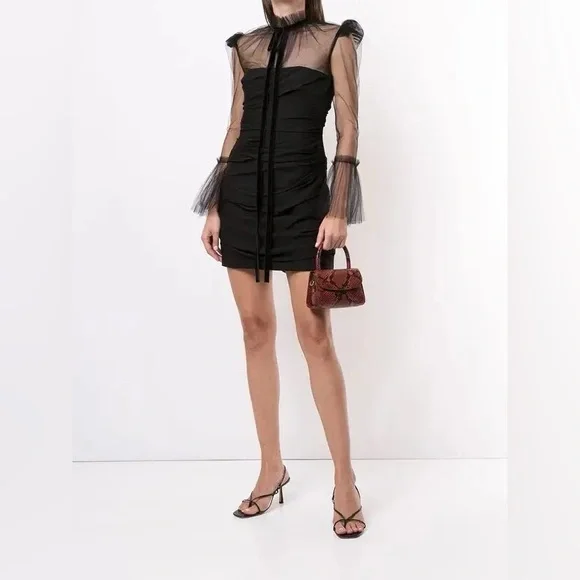 khaite black mini dress Khaite | Black viscose blend Merith mini dress | Women main image 1